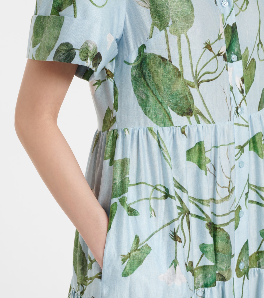 Robe midi en coton à fleurs | Erdem