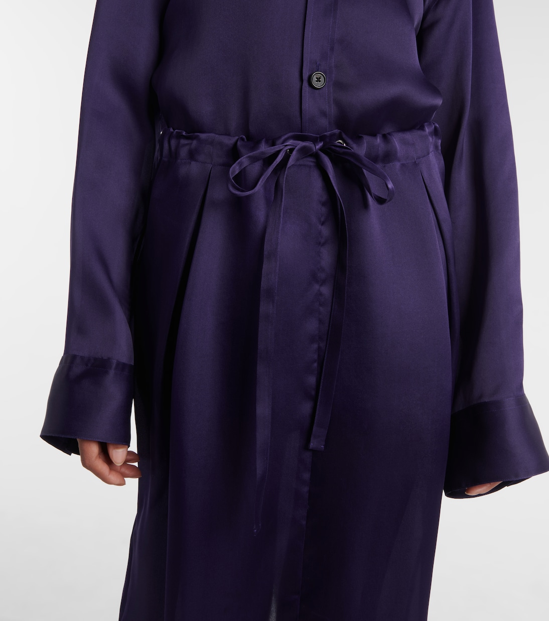 Jupe longue Chenton en organza de soie | Khaite