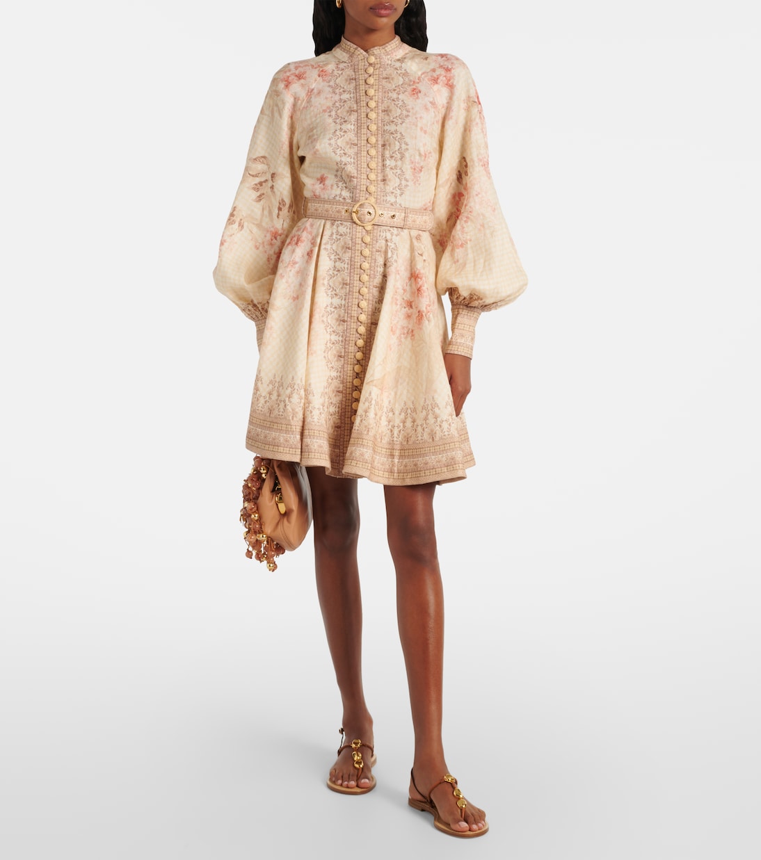Illuminate floral linen minidress | Zimmermann