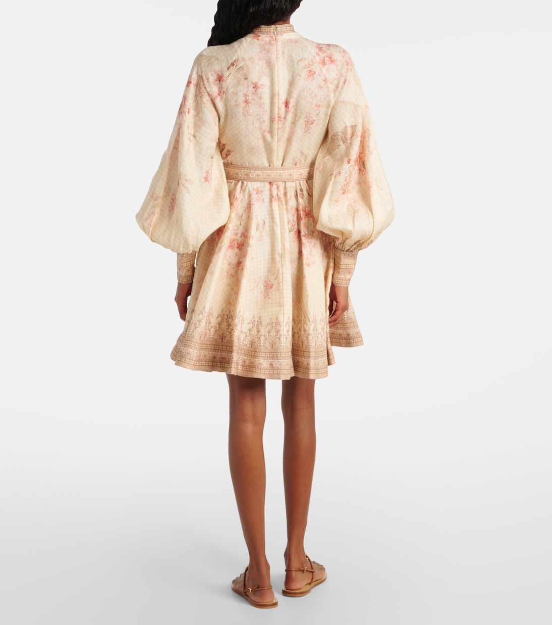 Illuminate floral linen minidress | Zimmermann