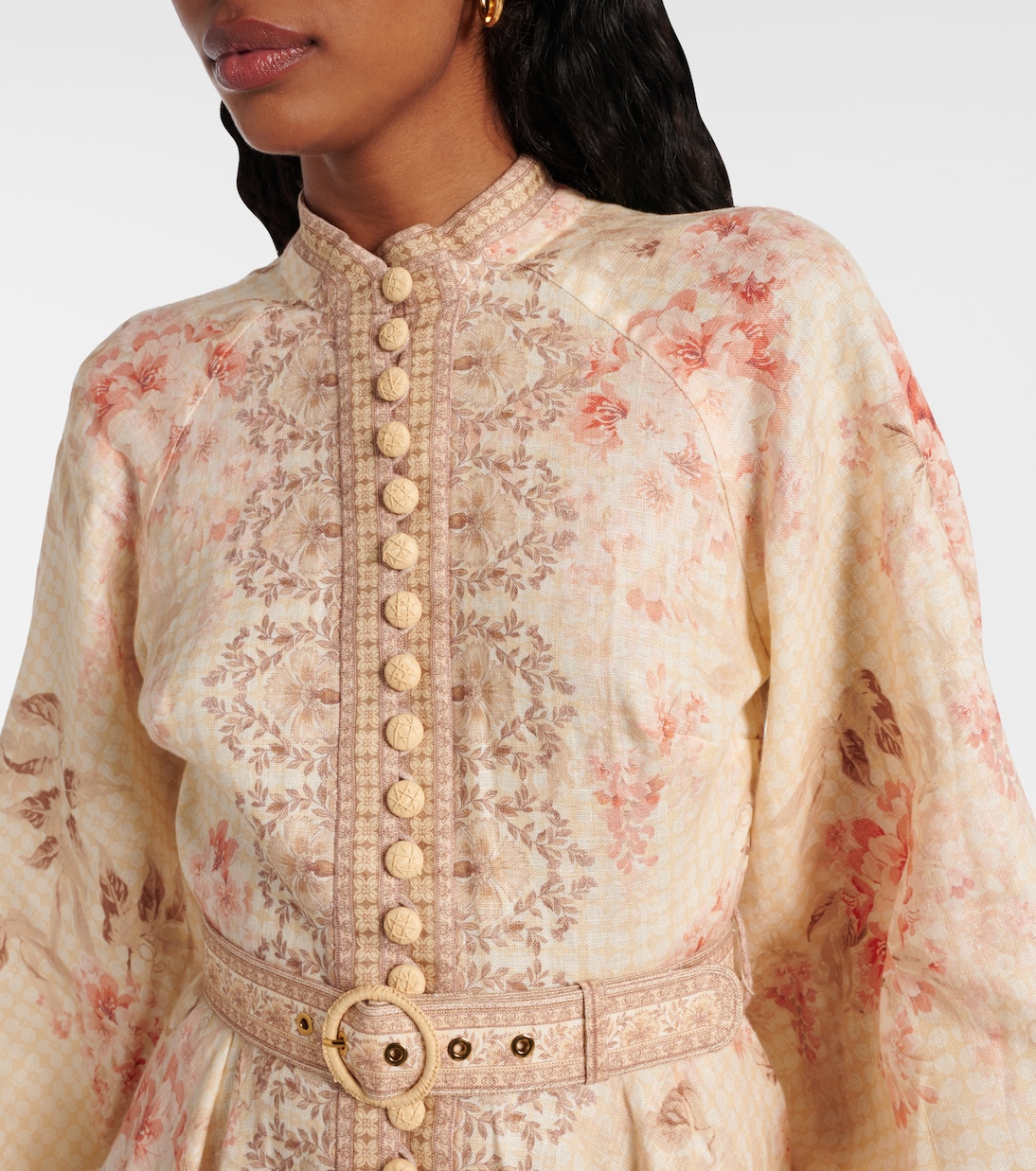 Illuminate floral linen minidress | Zimmermann