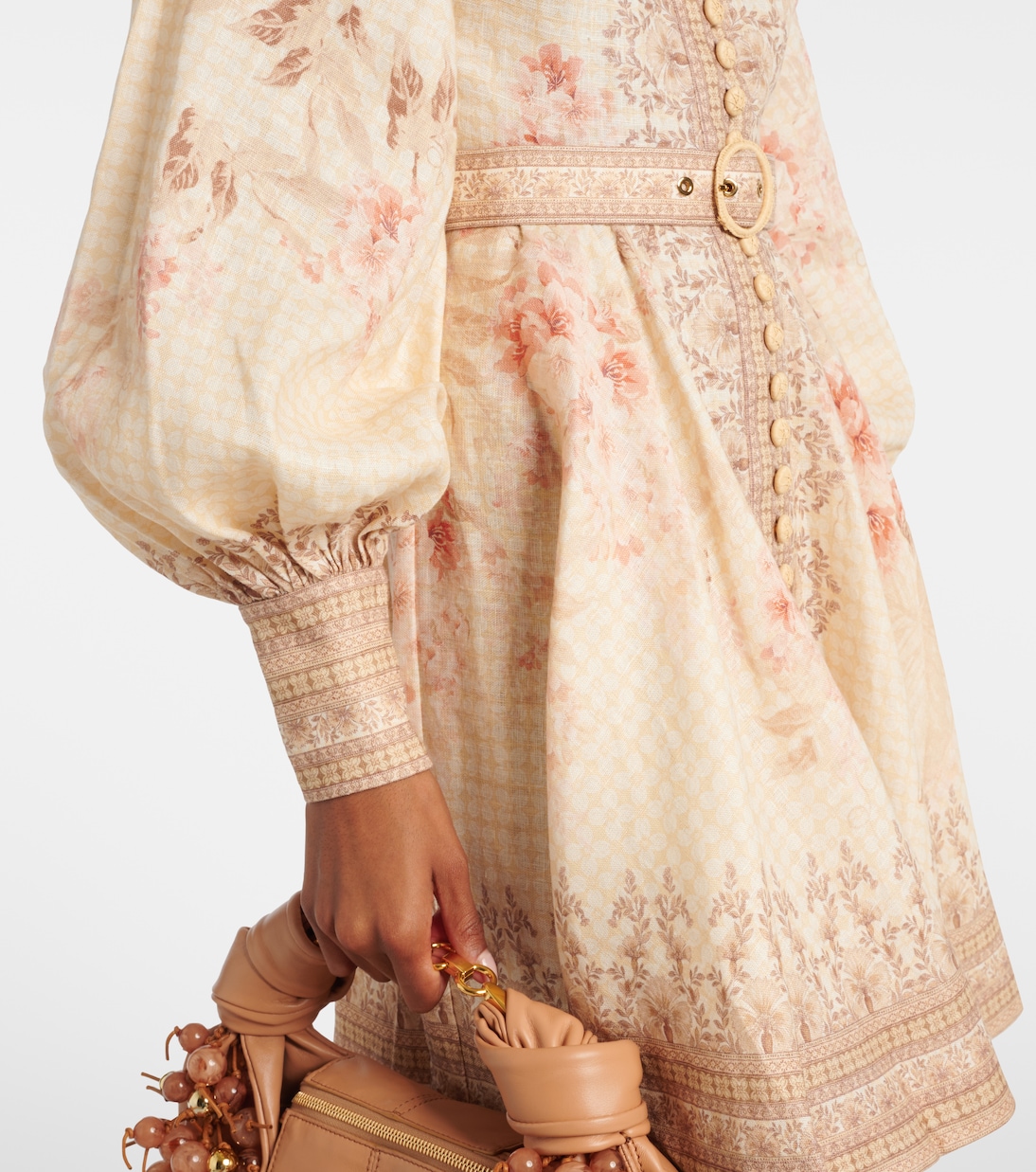 Illuminate floral linen minidress | Zimmermann