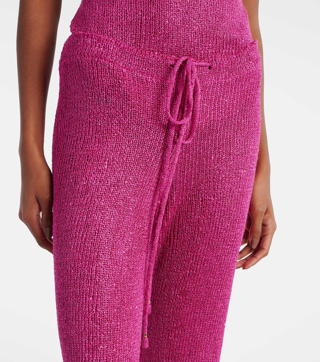 Liz knitted sequined flared pants | Bananhot
