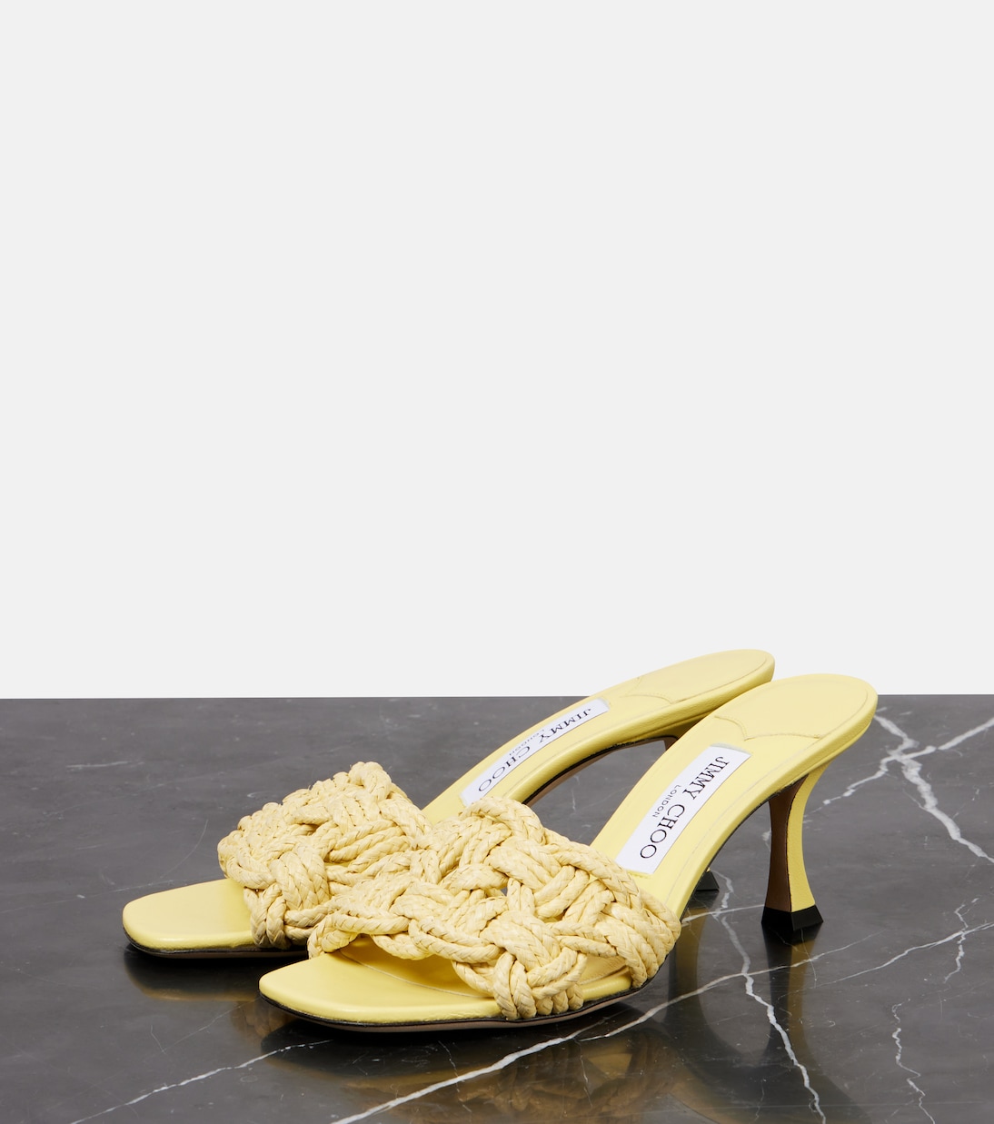 Mules Chara 70 de rafia | Jimmy Choo