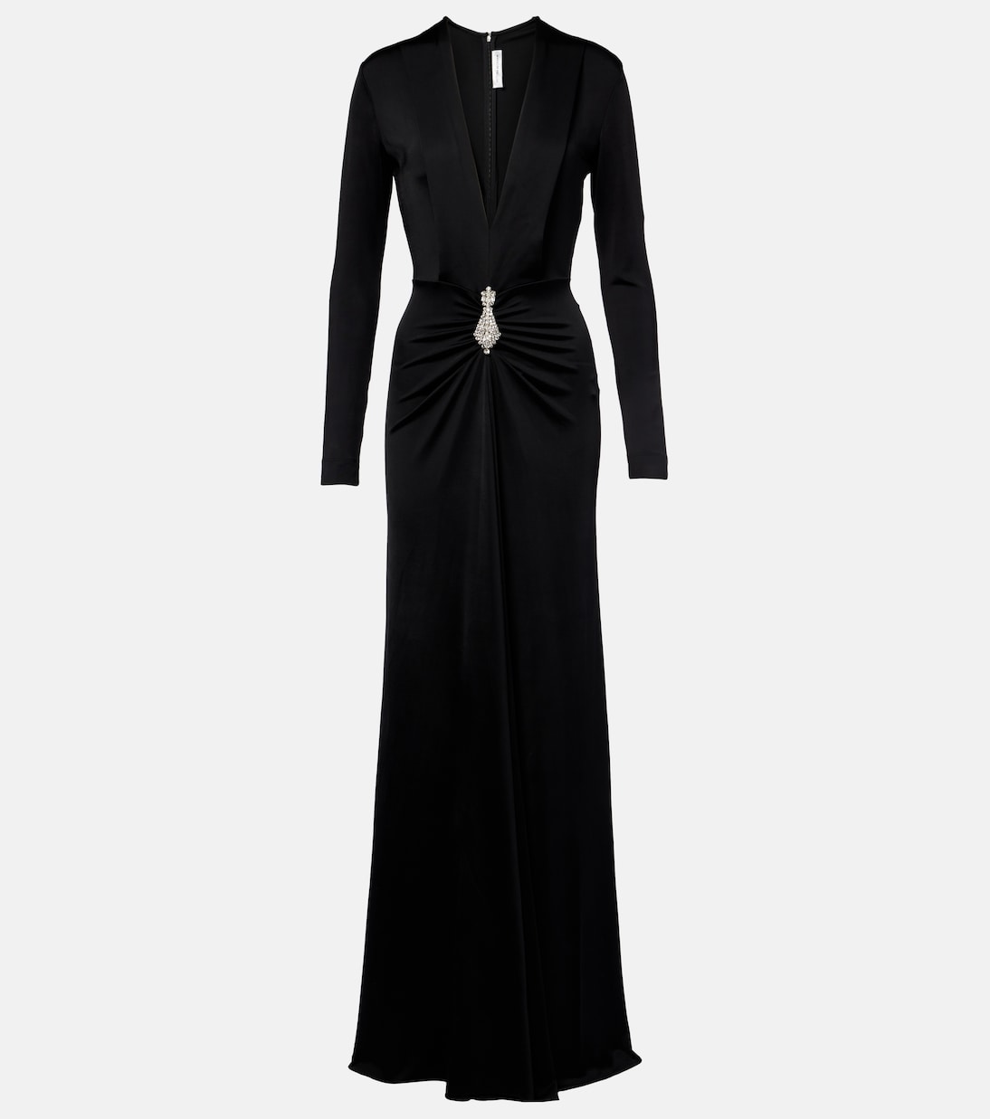 Embellished gathered crêpe gown | Victoria Beckham