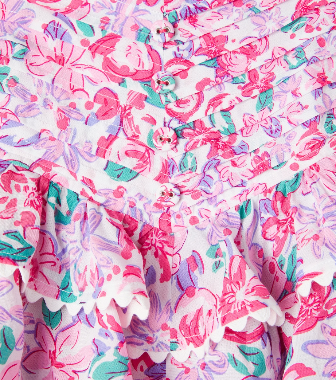 Alizee floral ruffled skirt | Poupette St Barth Kids