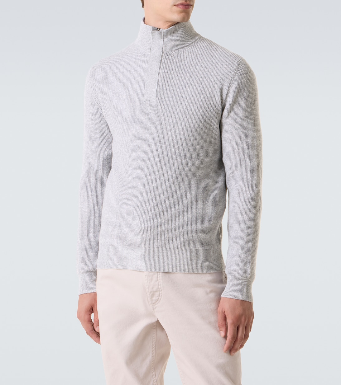 Waffle-knit wool and cashmere sweater | Canali
