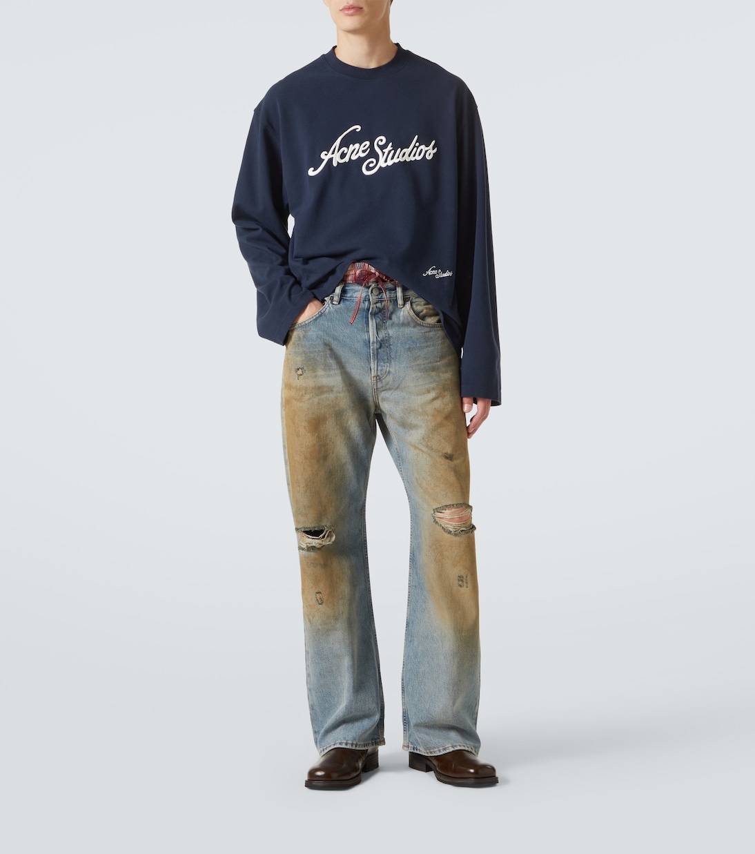 Camiseta de jersey de algodón con logo | Acne Studios