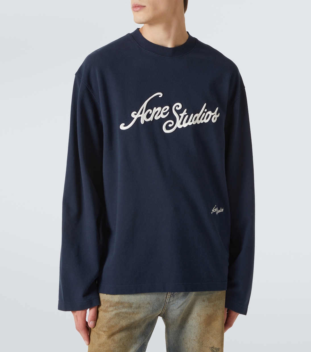Camiseta de jersey de algodón con logo | Acne Studios