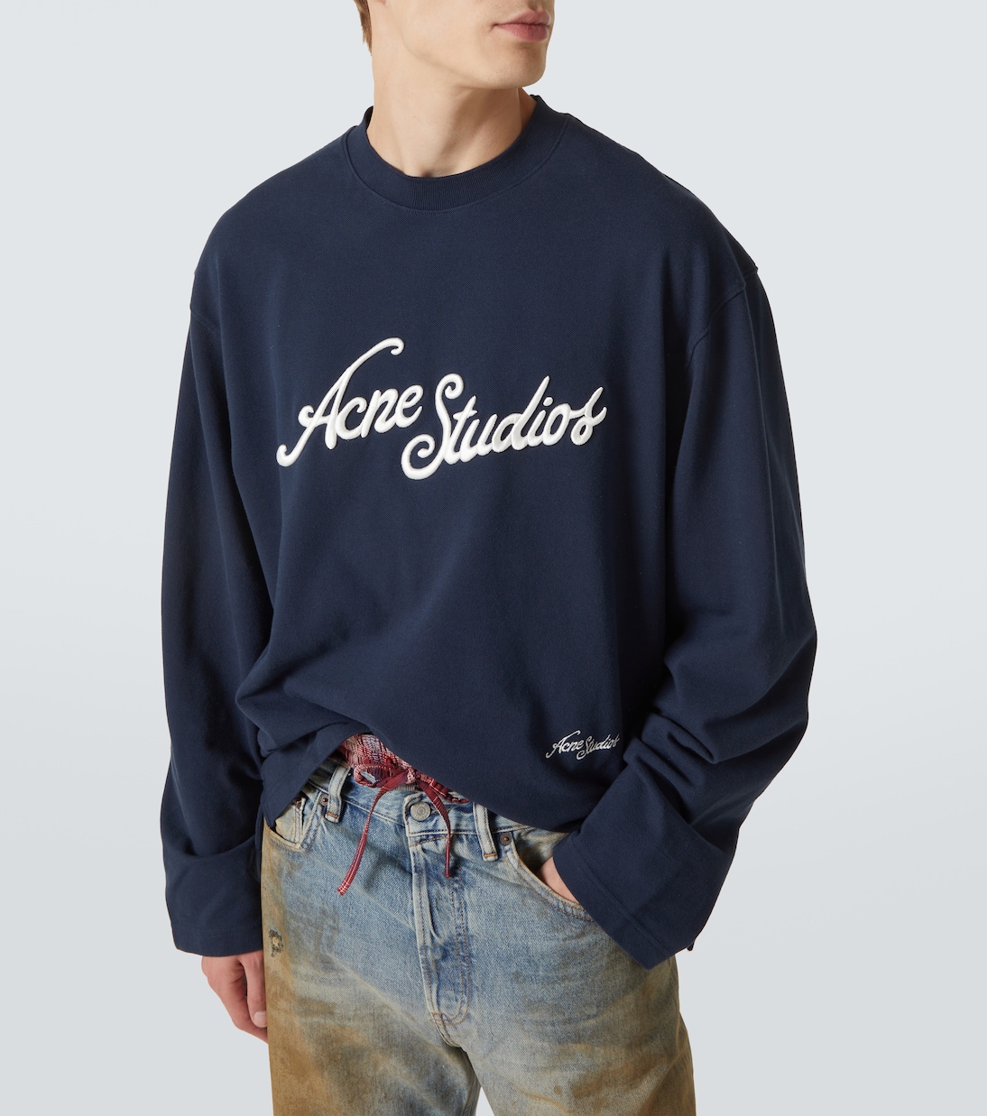 Camiseta de jersey de algodón con logo | Acne Studios