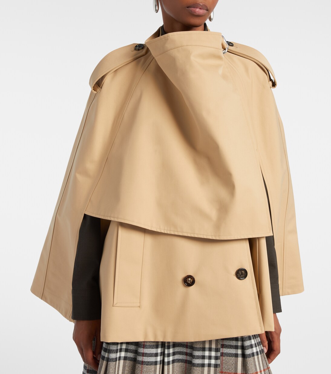 Double-breasted cotton cape | Burberry