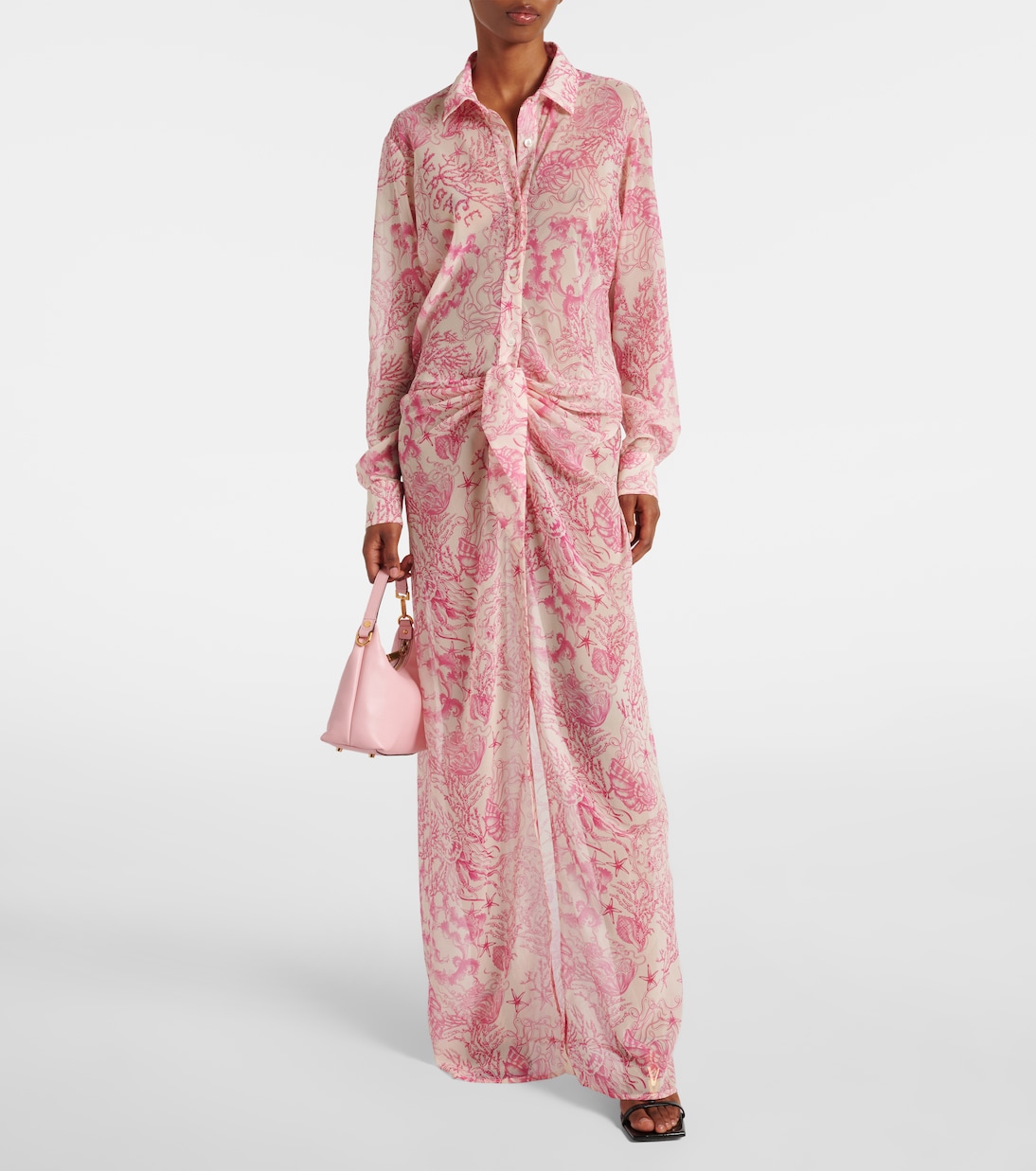Robe chemise imprimée | Versace