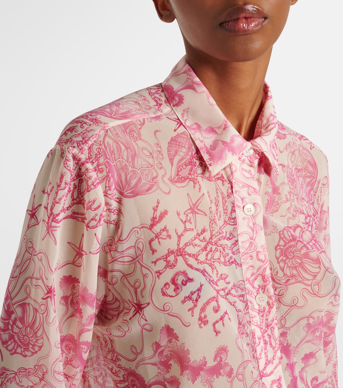 Robe chemise imprimée | Versace