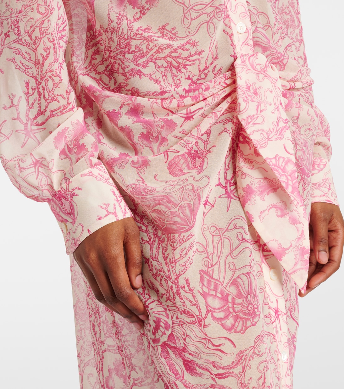 Robe chemise imprimée | Versace