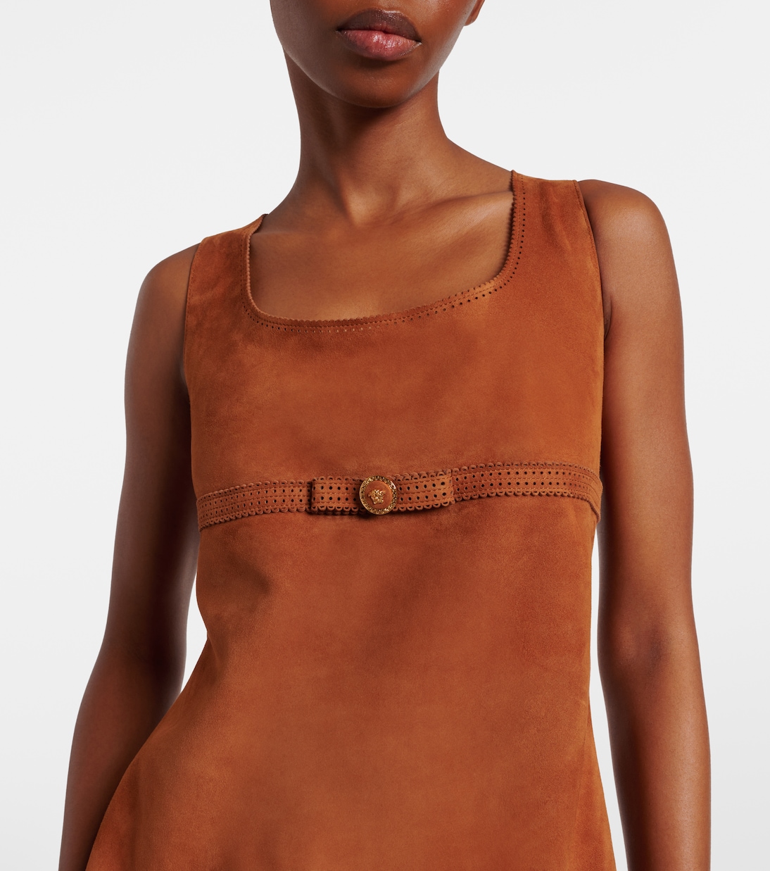 Vestido corto de ante | Versace