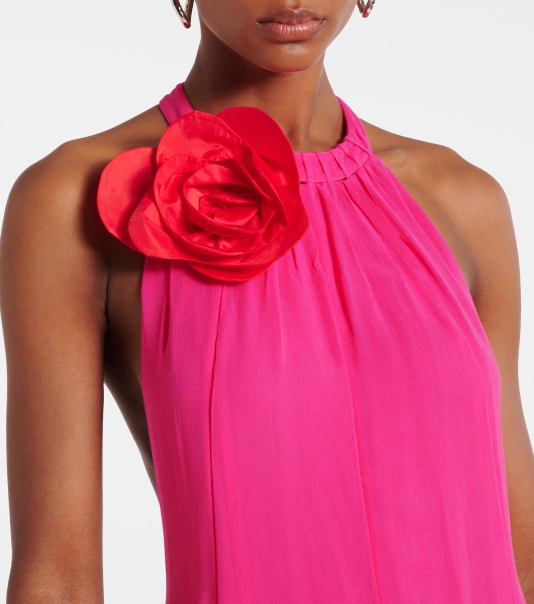 Pink Flower halterneck maxi dress | Farm Rio