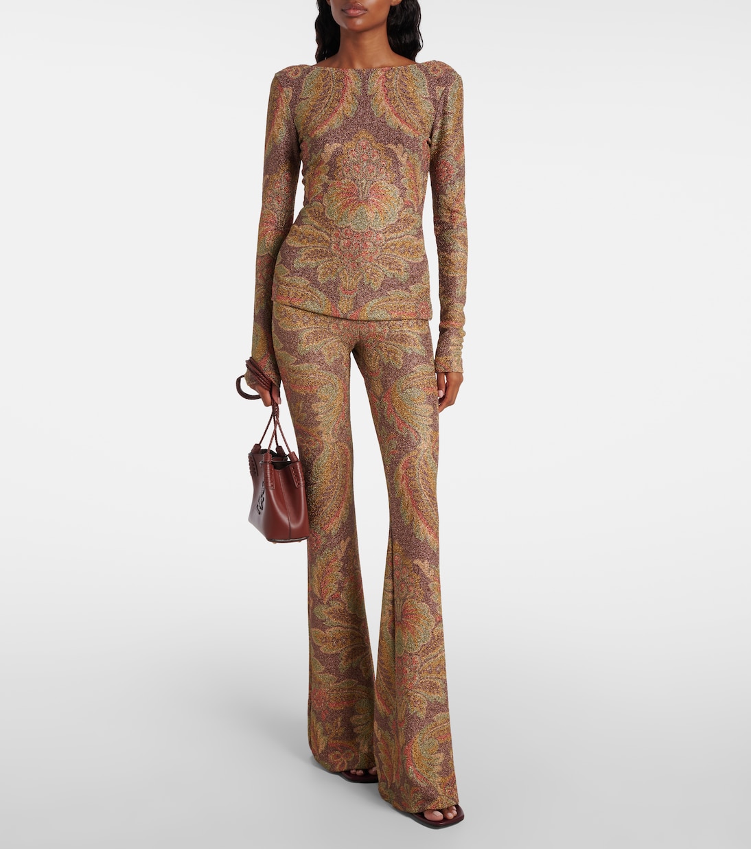 Printed jersey flared pants  | Etro