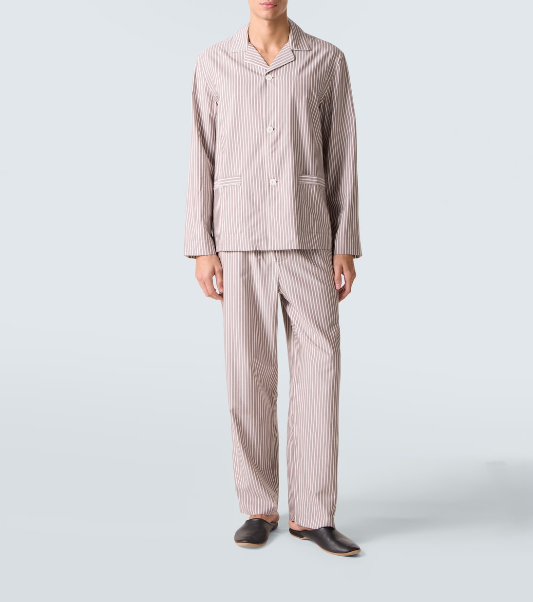 Striped silk, cotton, and cashmere pajamas | Zegna