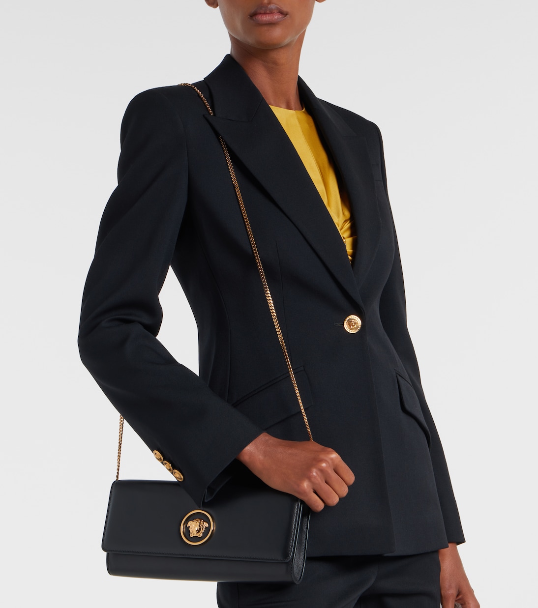 Clutch La Medusa de piel | Versace
