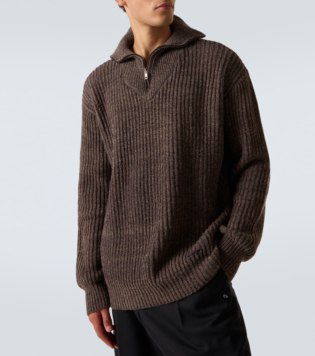 Wool and cotton half-zip sweater | Maison Margiela
