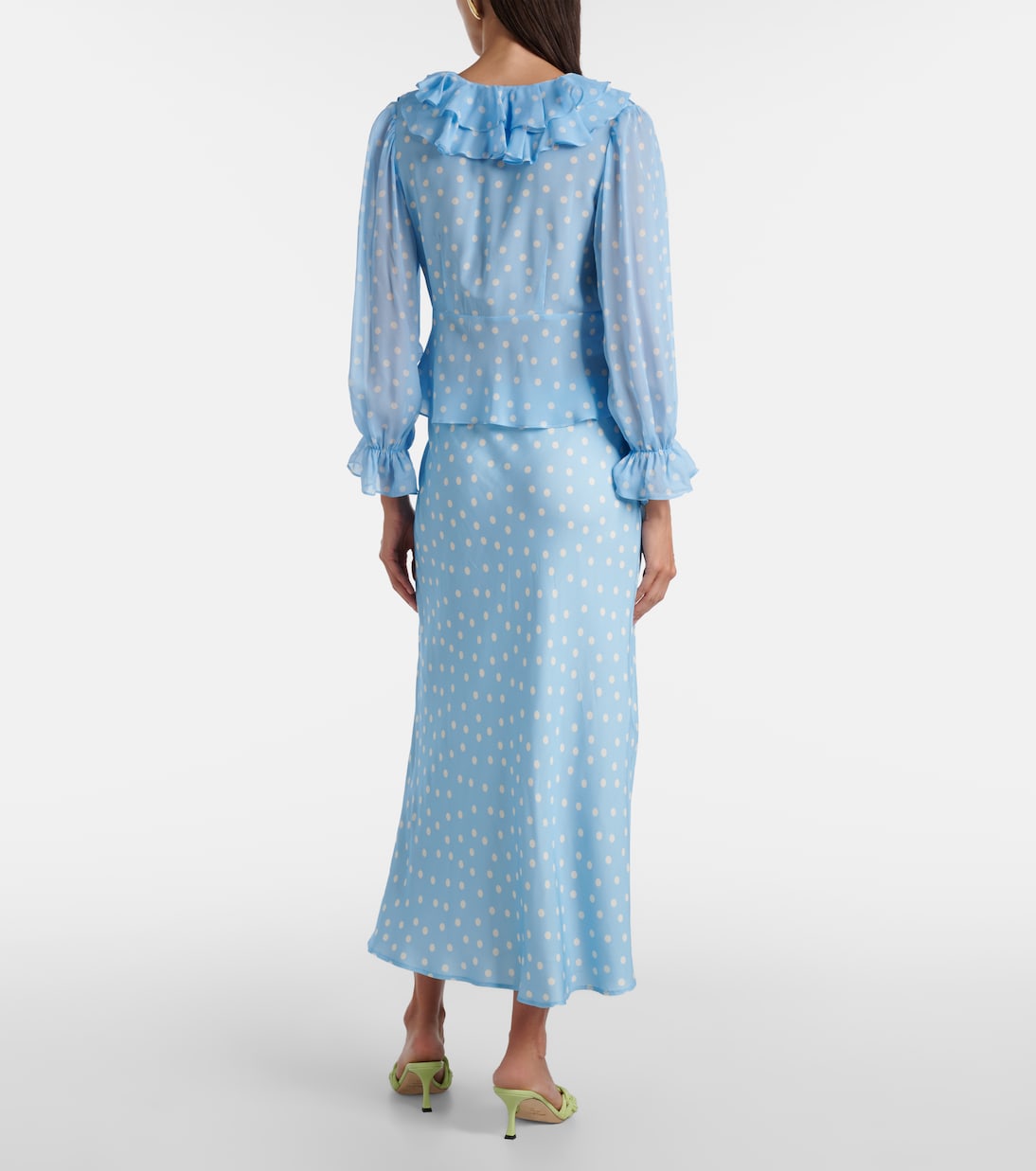 Lasca polka-dot silk top | Rixo