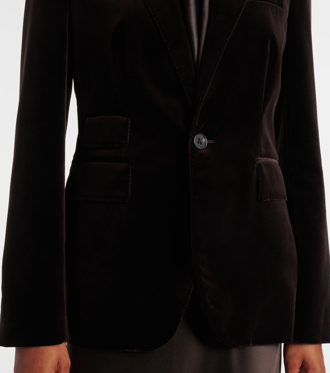 Blazer de terciopelo en mezcla de algodón | Ralph Lauren Collection