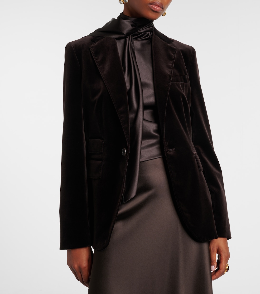 Blazer de terciopelo en mezcla de algodón | Ralph Lauren Collection