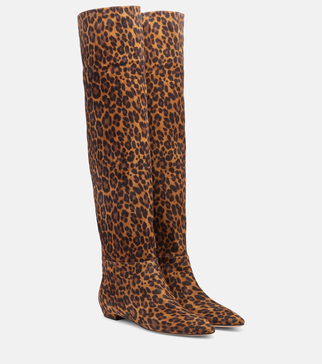 Leopard-print suede knee-high boots | Gianvito Rossi