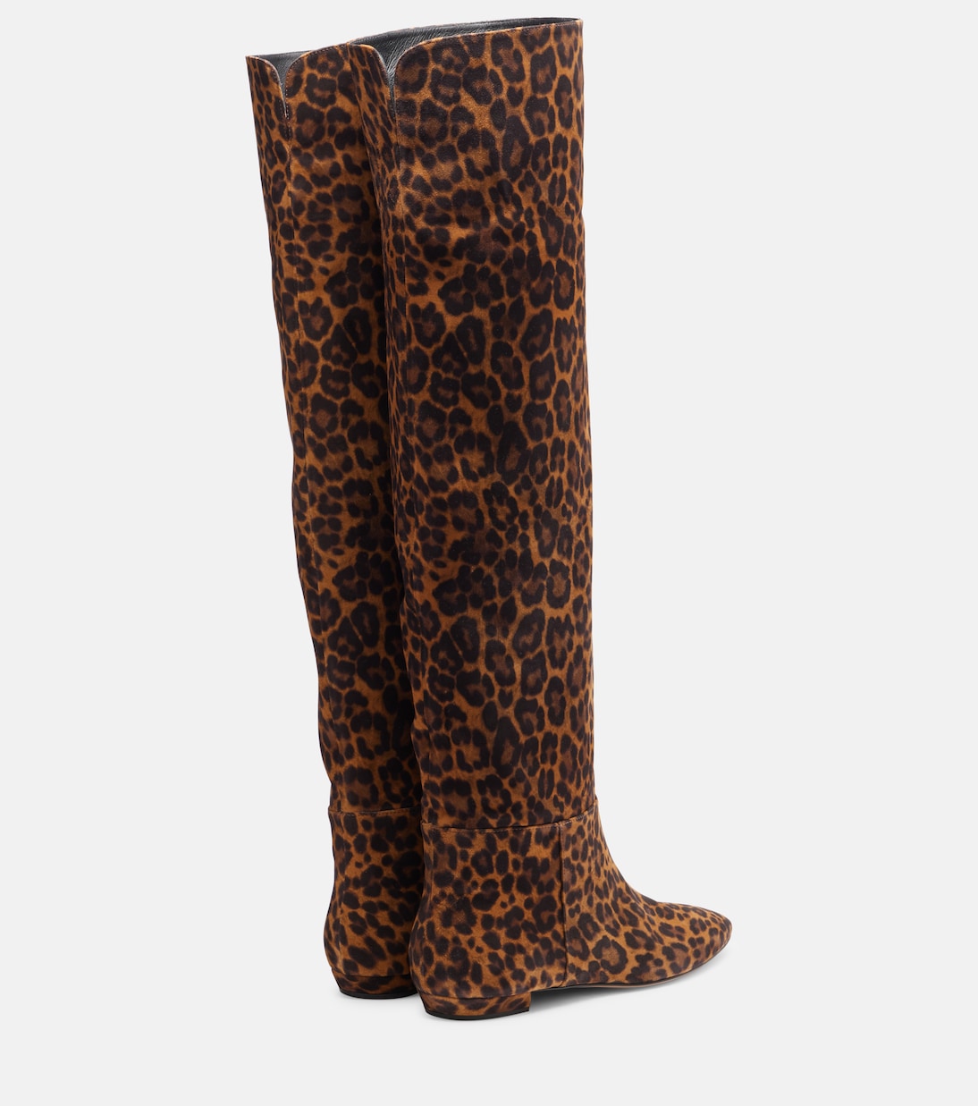 Leopard-print suede knee-high boots | Gianvito Rossi