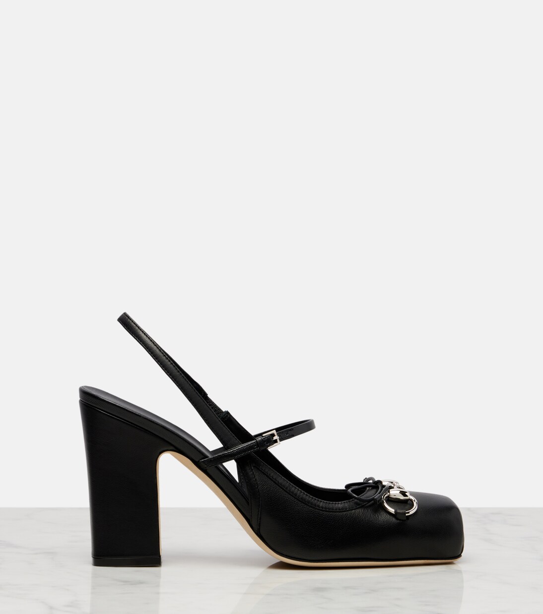 Escarpins slingback Horsebit 90 en cuir  | Gucci
