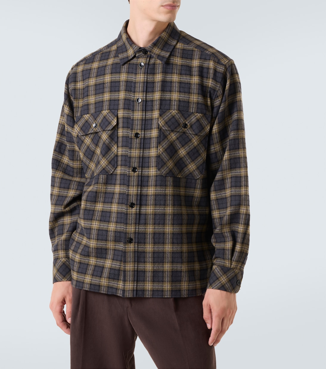 Checked wool overshirt | Saint Laurent