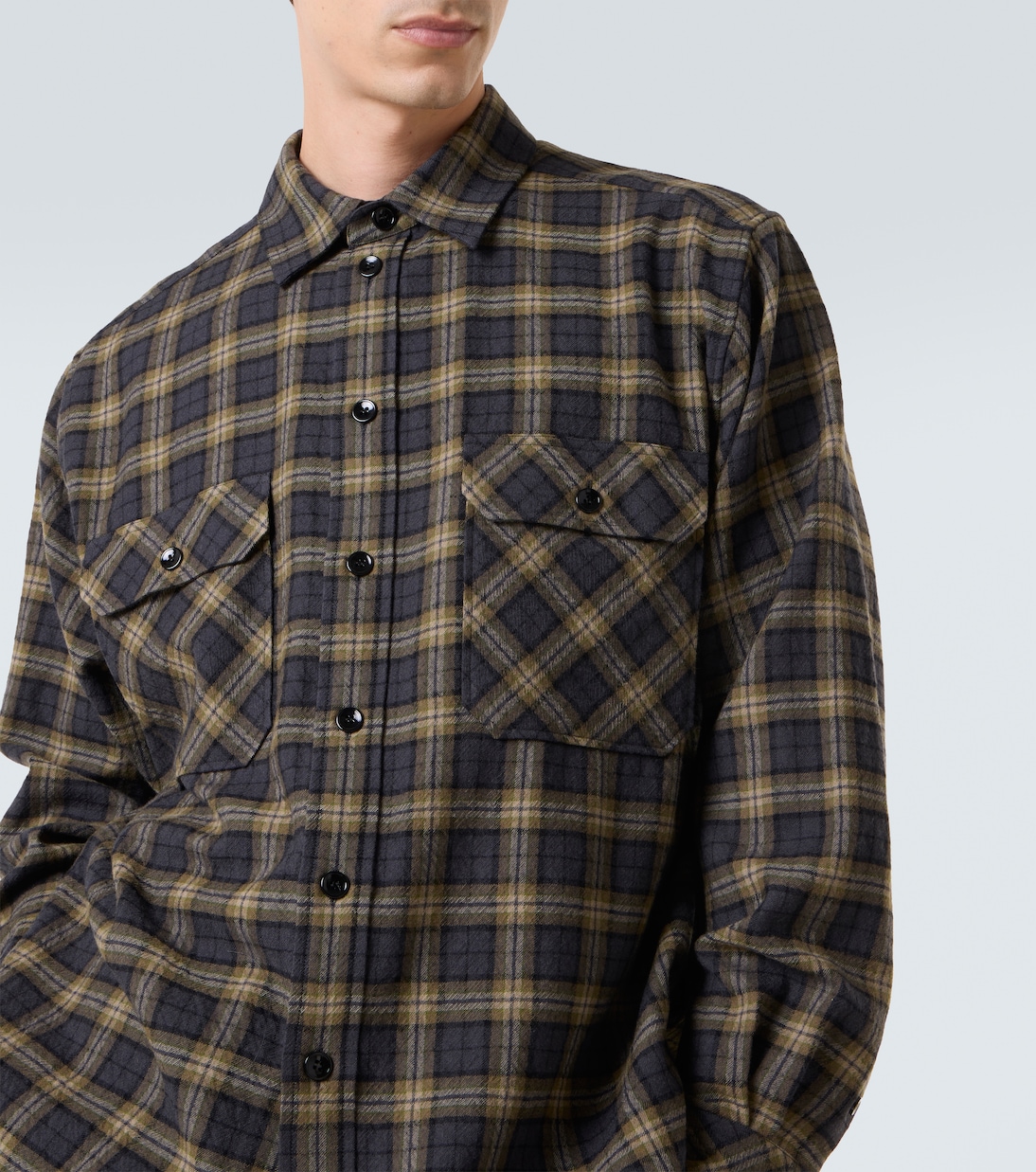 Checked wool overshirt | Saint Laurent