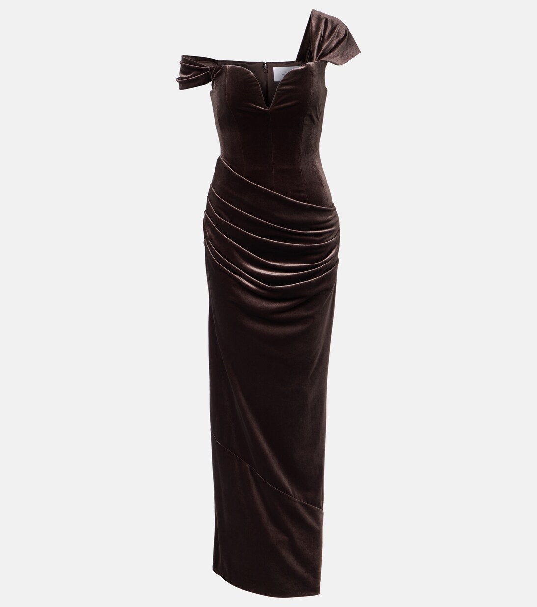 Draped velvet gown | Alex Perry