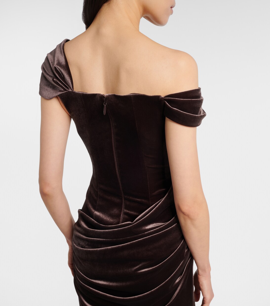 Draped velvet gown | Alex Perry