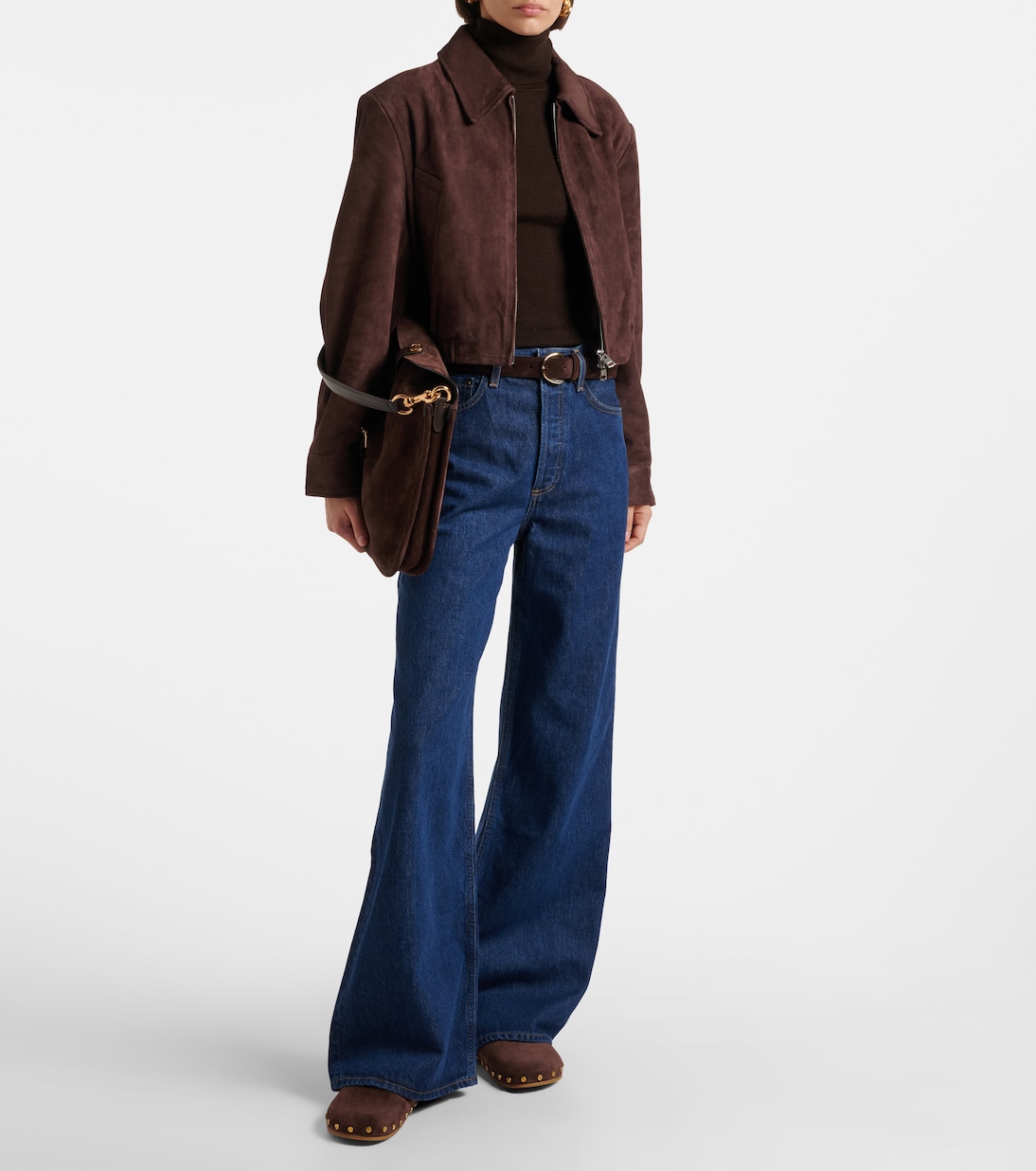 Nahla cropped suede jacket | Agolde