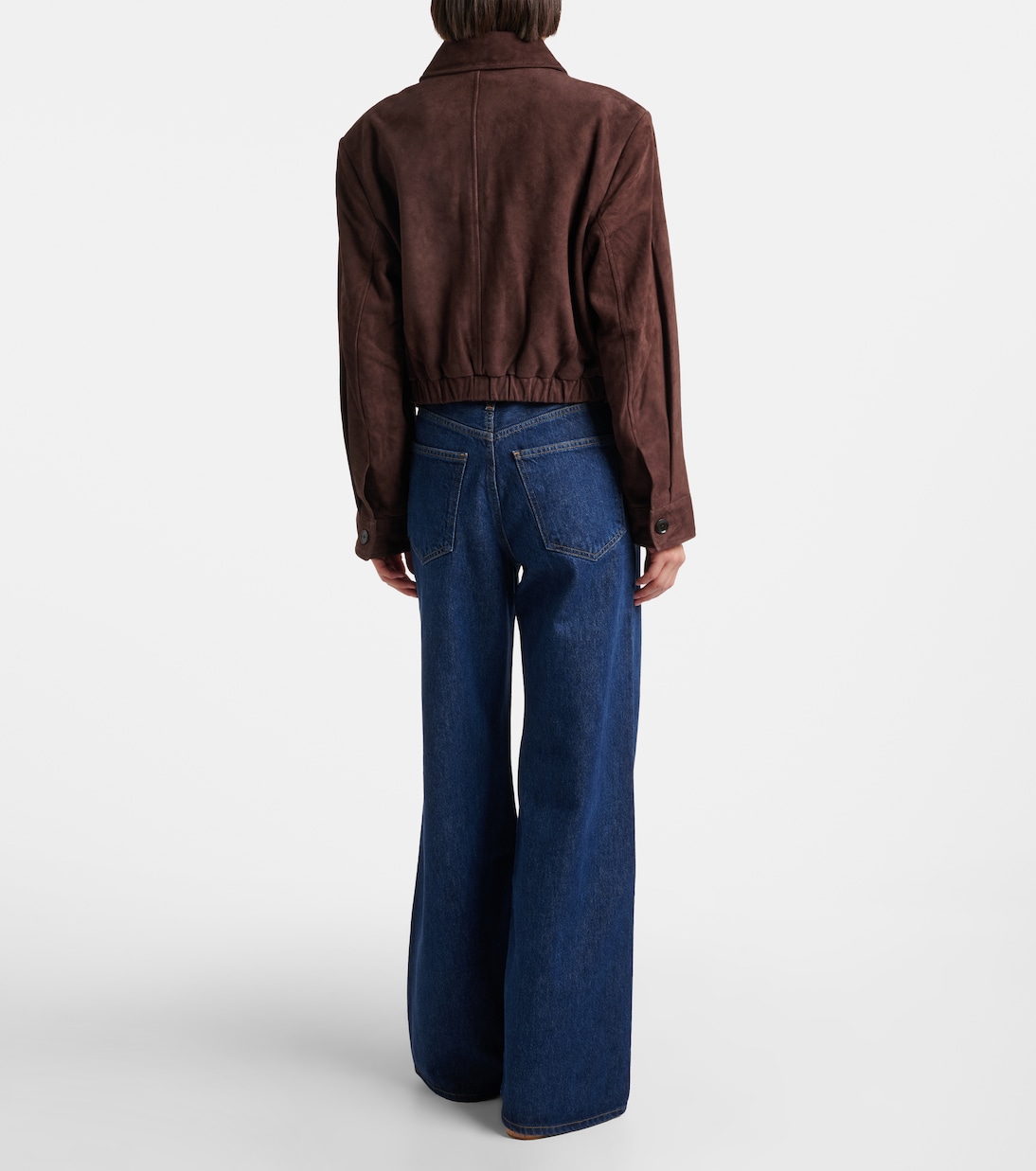 Nahla cropped suede jacket | Agolde