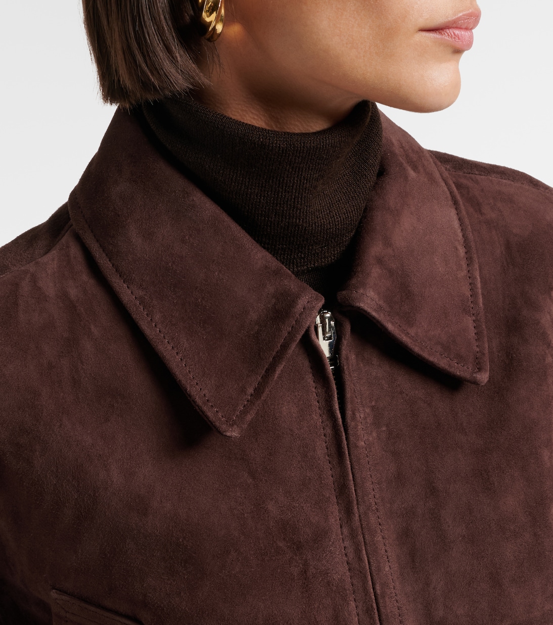 Nahla cropped suede jacket | Agolde