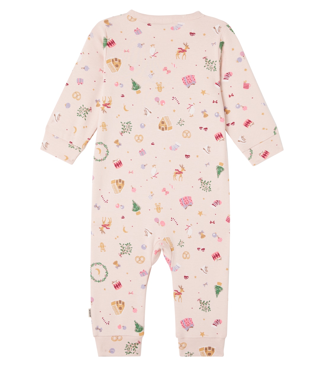 Baby Nikola printed cotton playsuit | Wheat