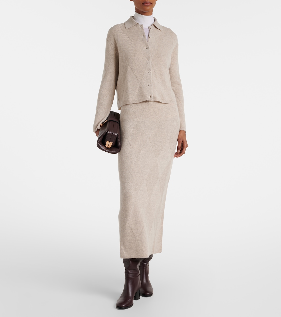 Mxpbombo argyle cashmere cardigan | Max Mara