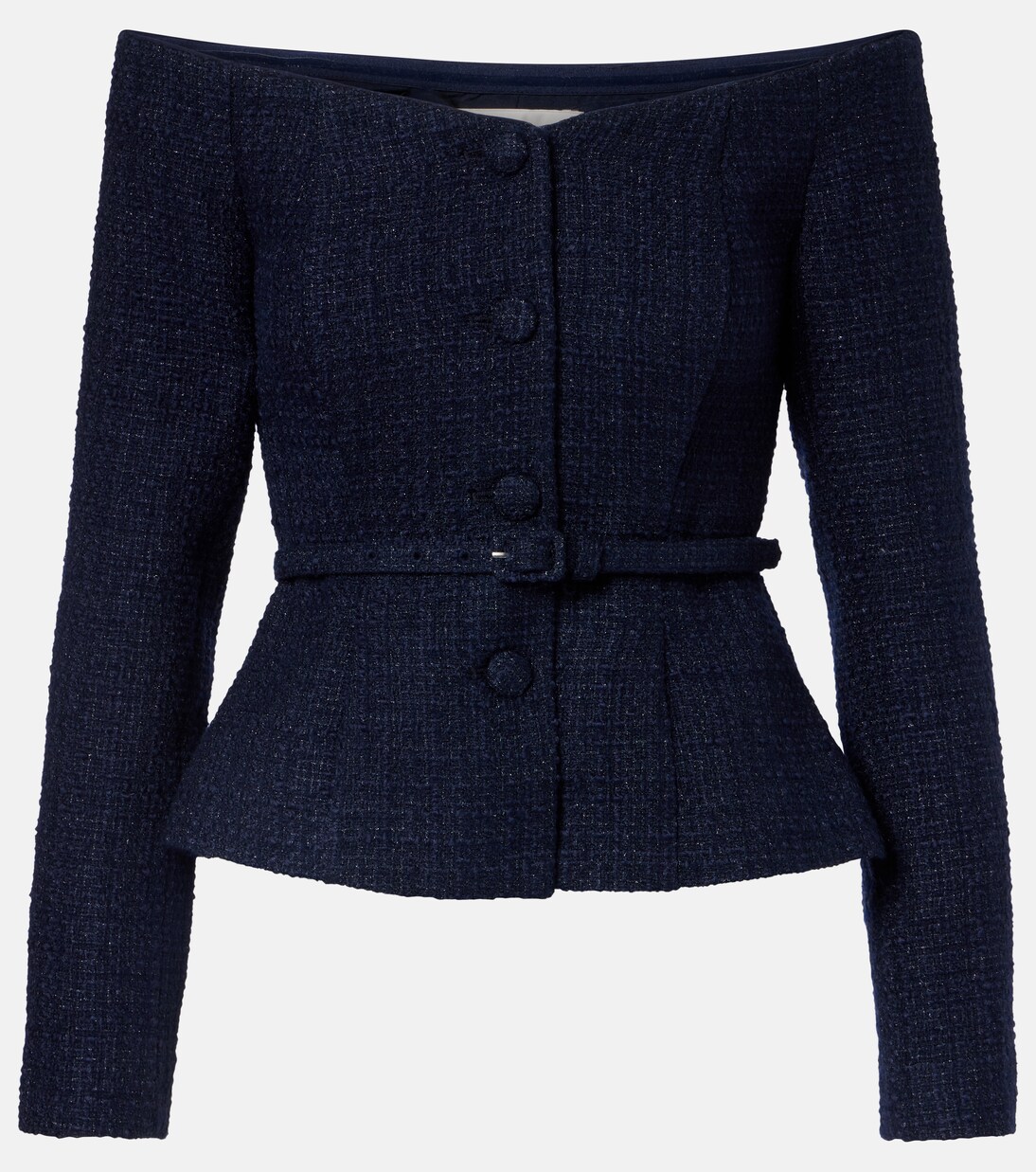 Off-shoulder bouclé top | Roland Mouret