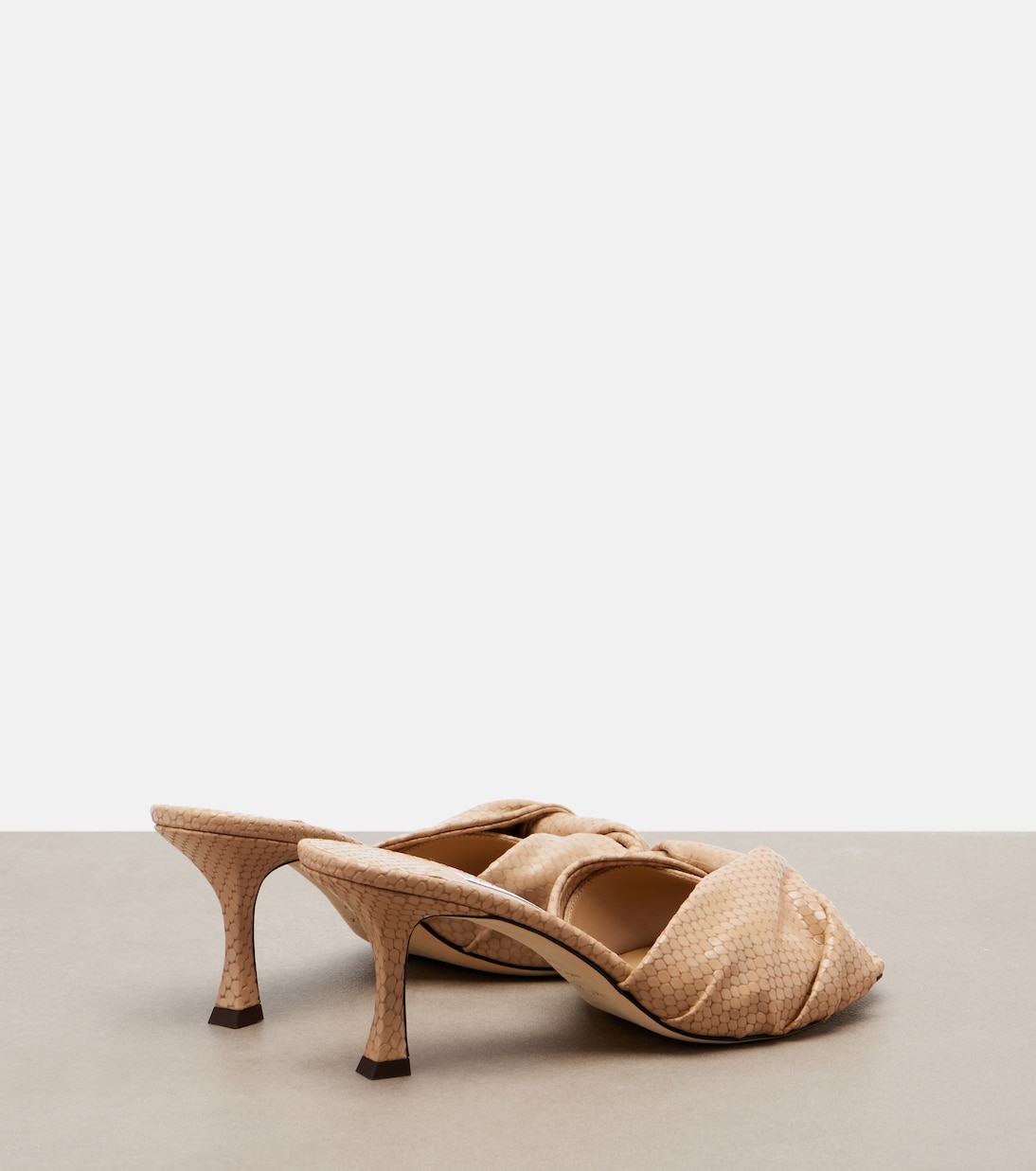 Skye Twist snake-effect leather mules | Jimmy Choo