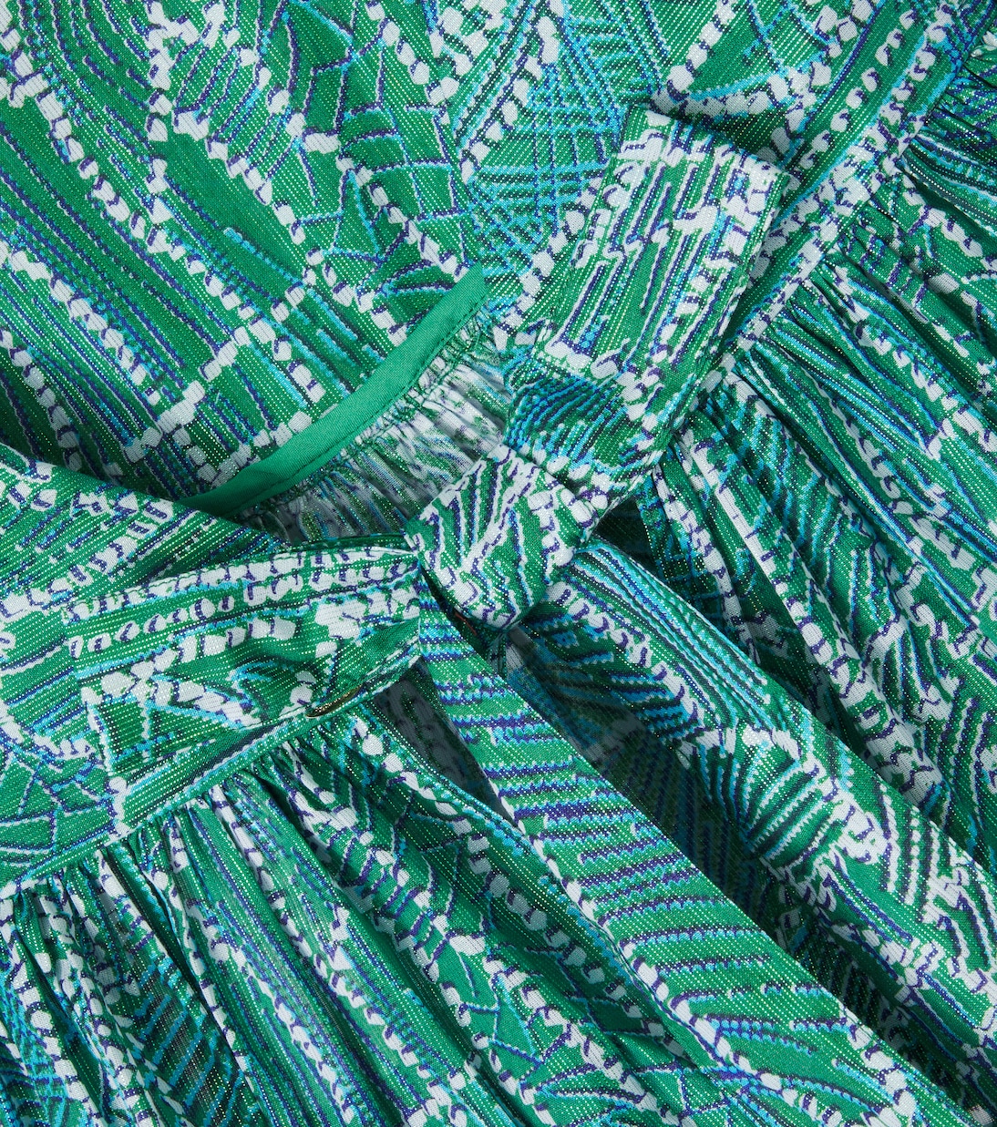 Cycas printed ruffled cotton-blend top | Poupette St Barth Kids