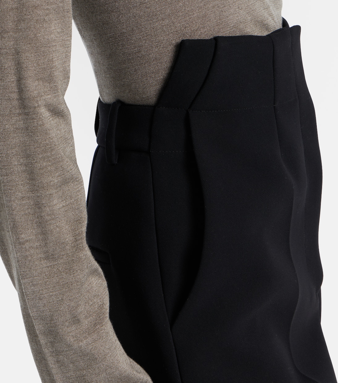 Rae high-rise crêpe flared pants | Khaite