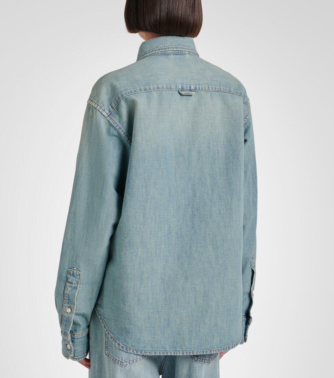 Logo chambray shirt  | Miu Miu