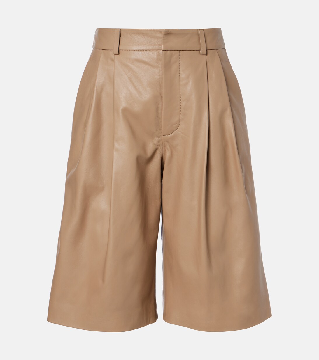Leather Bermuda shorts | Yves Salomon