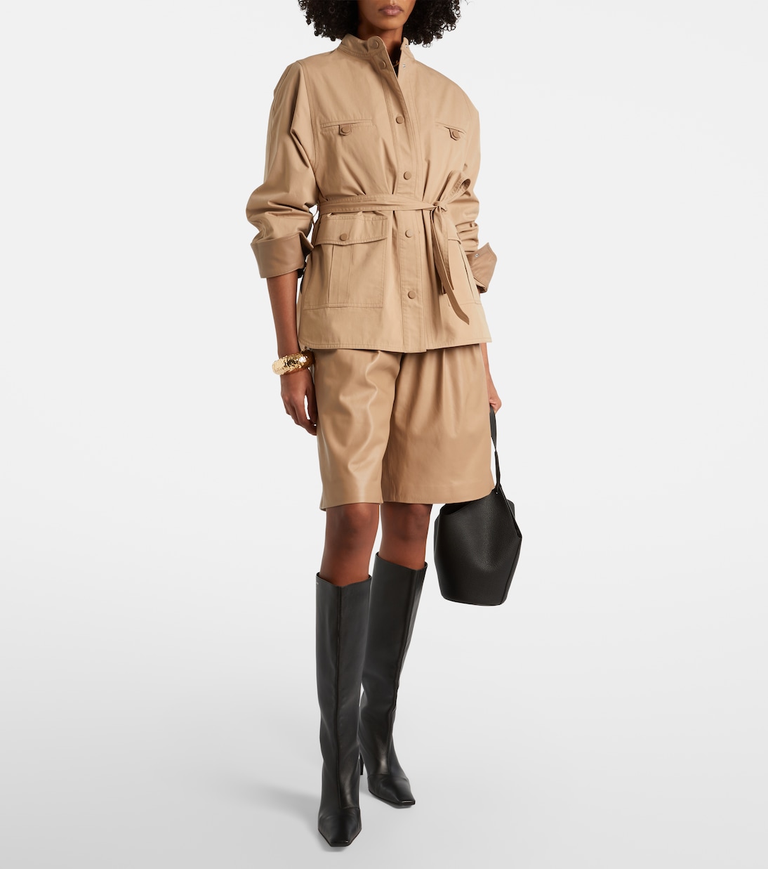 Leather Bermuda shorts | Yves Salomon