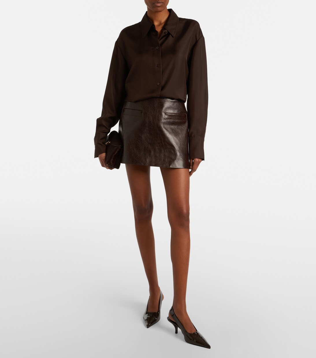 Minirock Rory aus Leder | The Frankie Shop