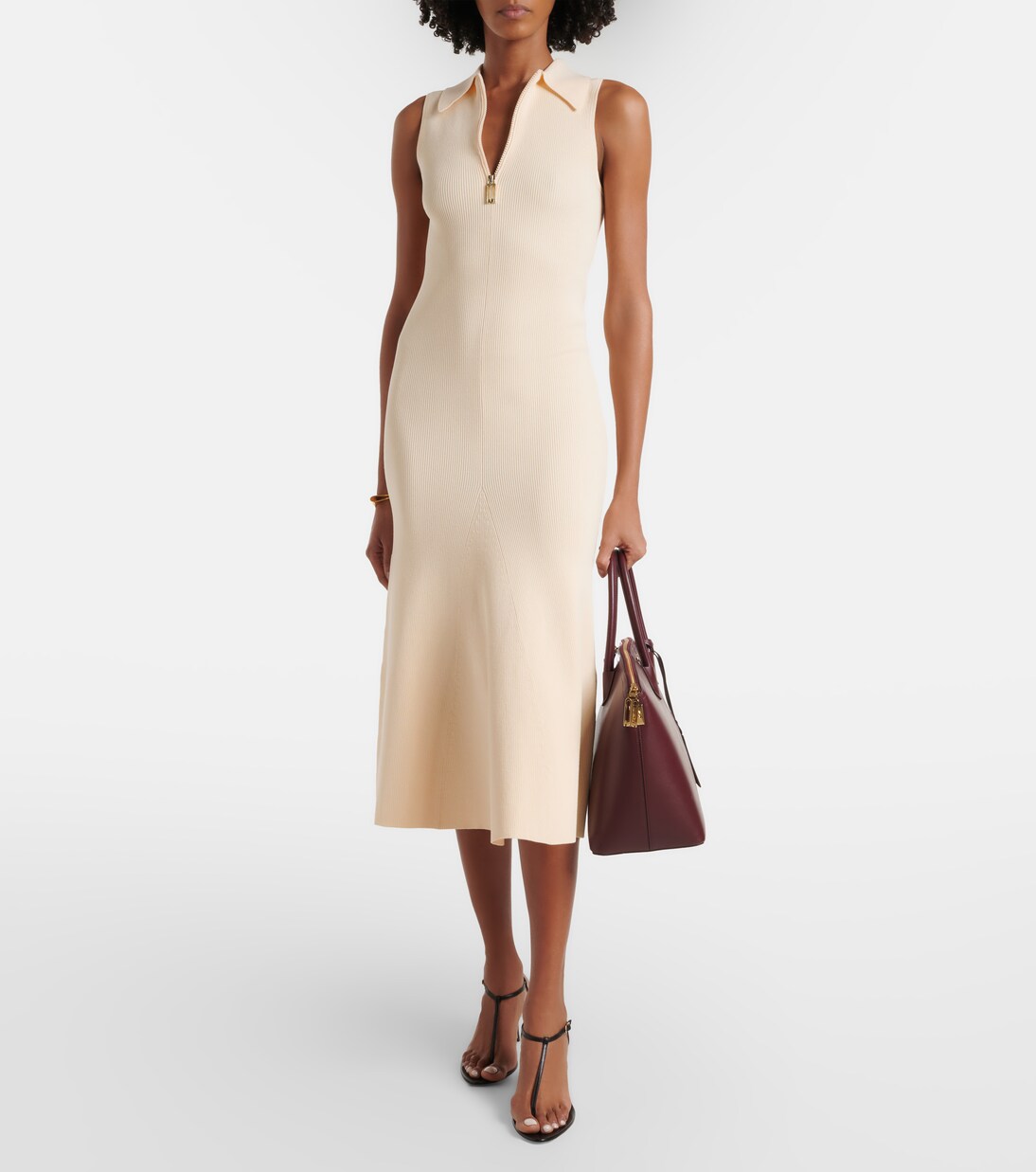 Mira ribbed-knit midi dress | Victoria Beckham