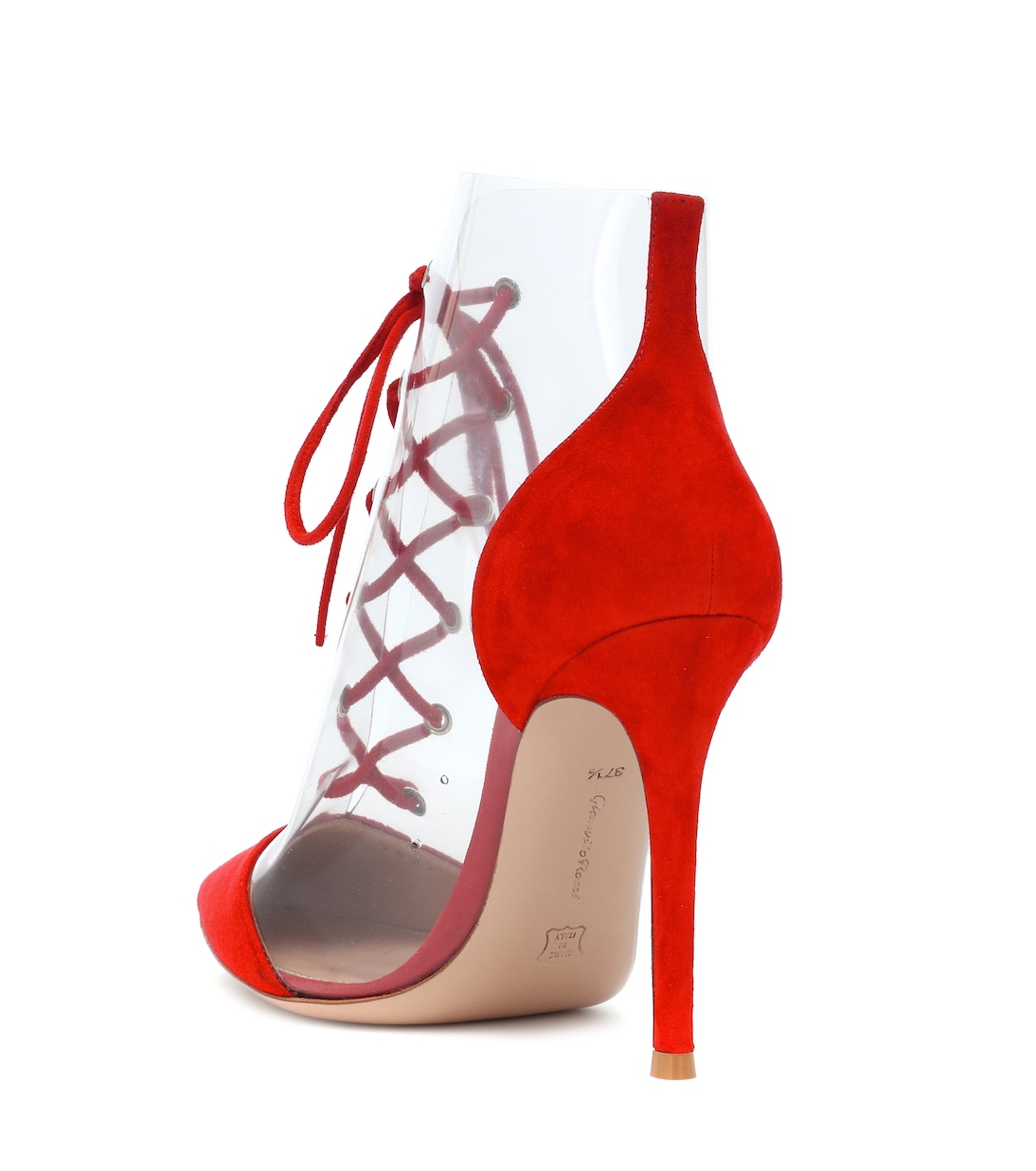 Bottines en daim et plexi Icon | Gianvito Rossi