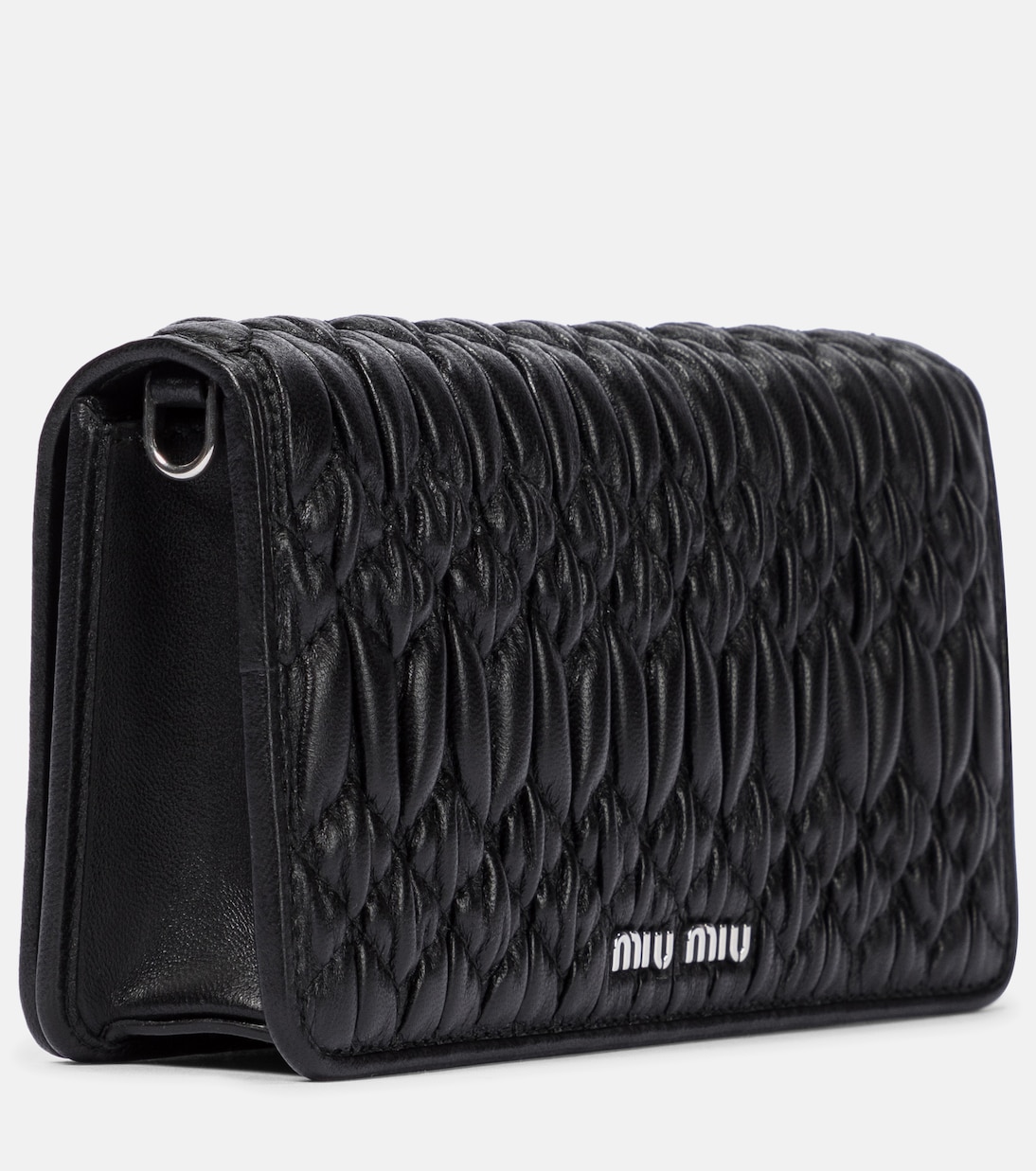 Pochette en cuir matelassé à ornements | Miu Miu